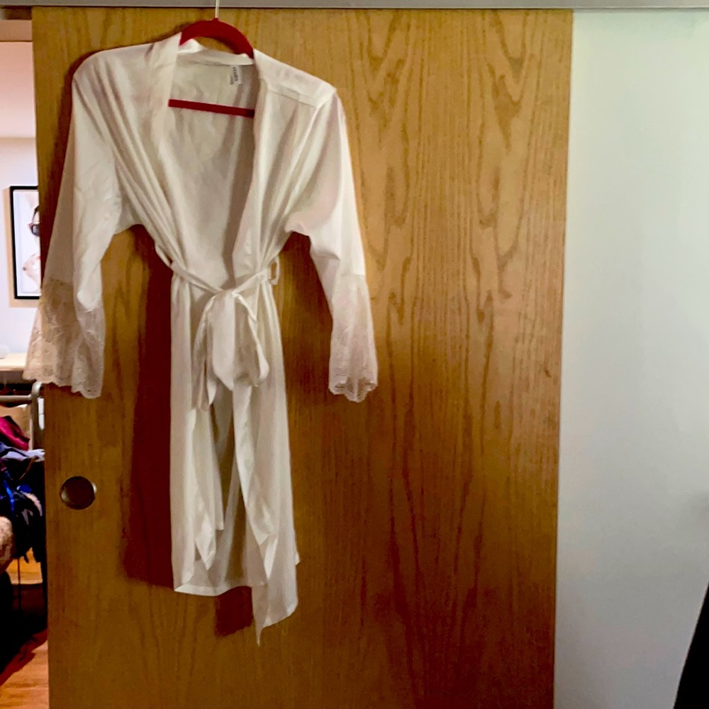 Bridal robe from David’s bridal